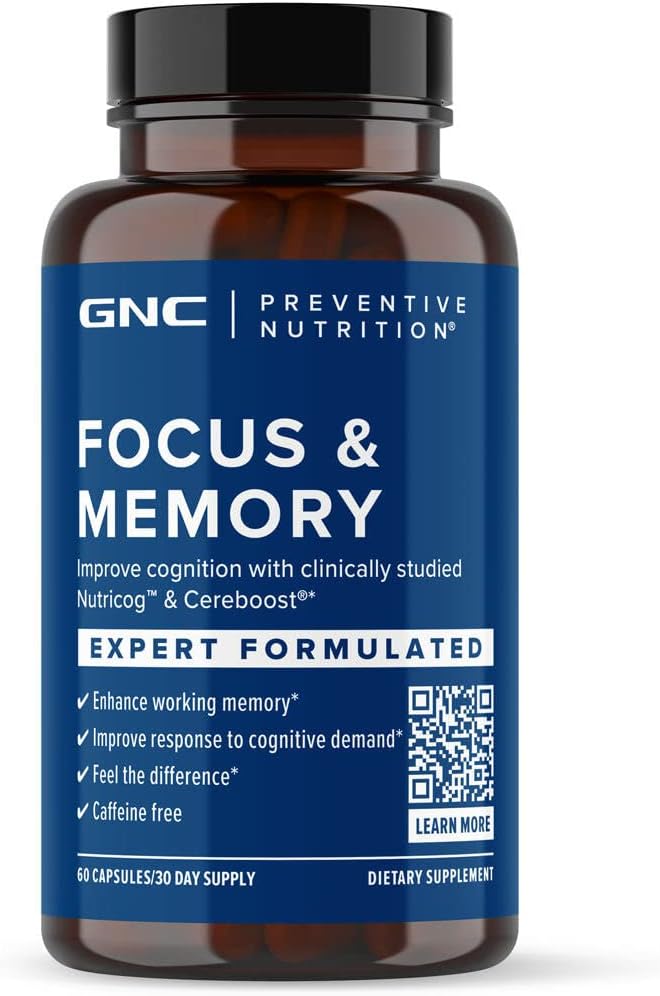 GNC Preventive Nutrition Focus and Memory – 60 Capsules Review