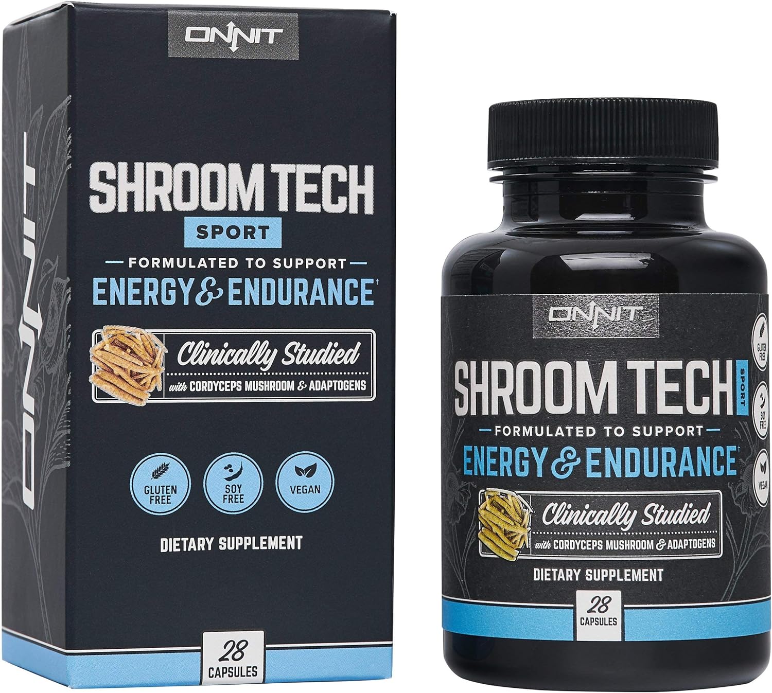 ONNIT Nootropic Stack - Alpha Brain (30ct) + New Mood (30ct) + Shroom Tech Sport (28ct)