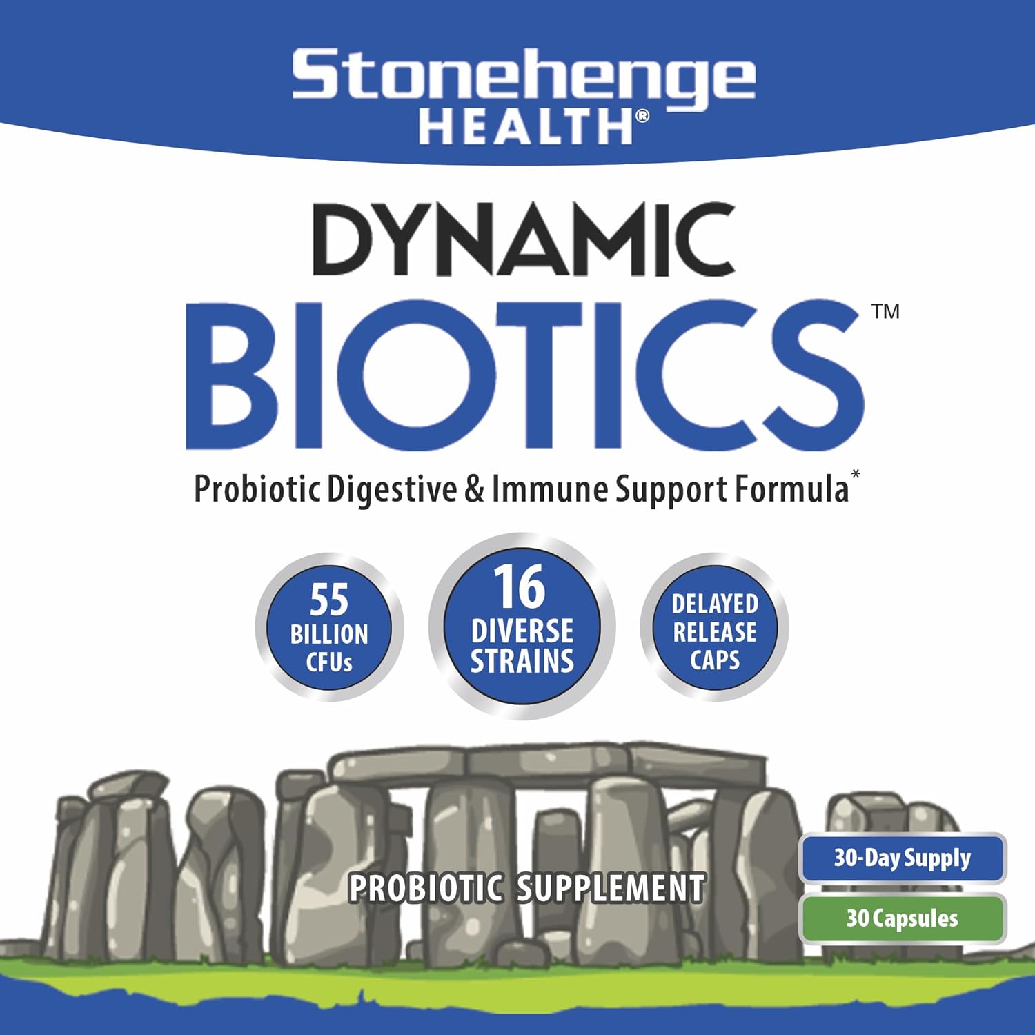 Stonehenge Health Dynamic Turmeric, Dynamic Biotics Probiotic: Joints and Digestion Support Bundle