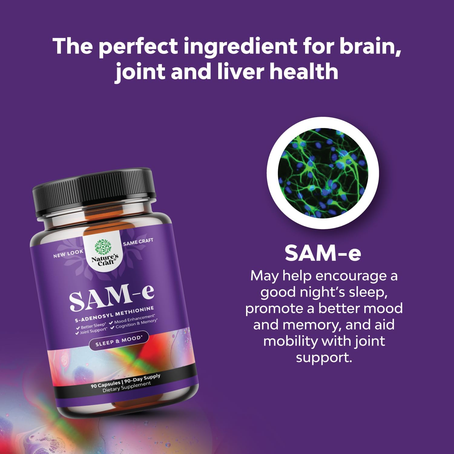 Bundle of Pure SAM-E Nootropic Brain Supplement and Organic Irish Sea Moss Capsules -Immune Support and Mood Support Supplement - Sea Moss and Bladderwrack Capsules with Burdock Root Superfood Blend