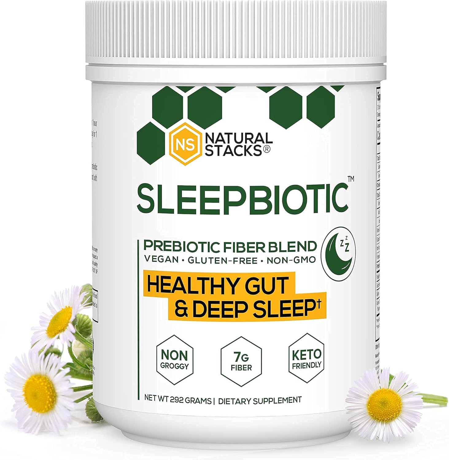 Natural Stacks Supplements Bundle - SleepBiotic Prebiotic Fiber (292g) + NeuroFuel Brain Supplement (45caps) - Daily Focus, Memory and Motivation Boost, Gut Health and Deep Sleep