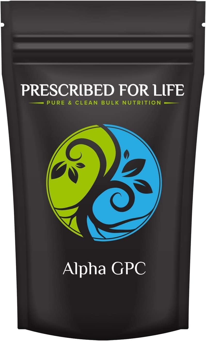 Prescribed For Life Alpha GPC Powder | L Alpha glycerylphosphorylcholine | Choline Supplement for Cognitive Function and Healthy Memory  Brain Support | Non-GMO, Vegan, Soy Free (12oz / 340g)