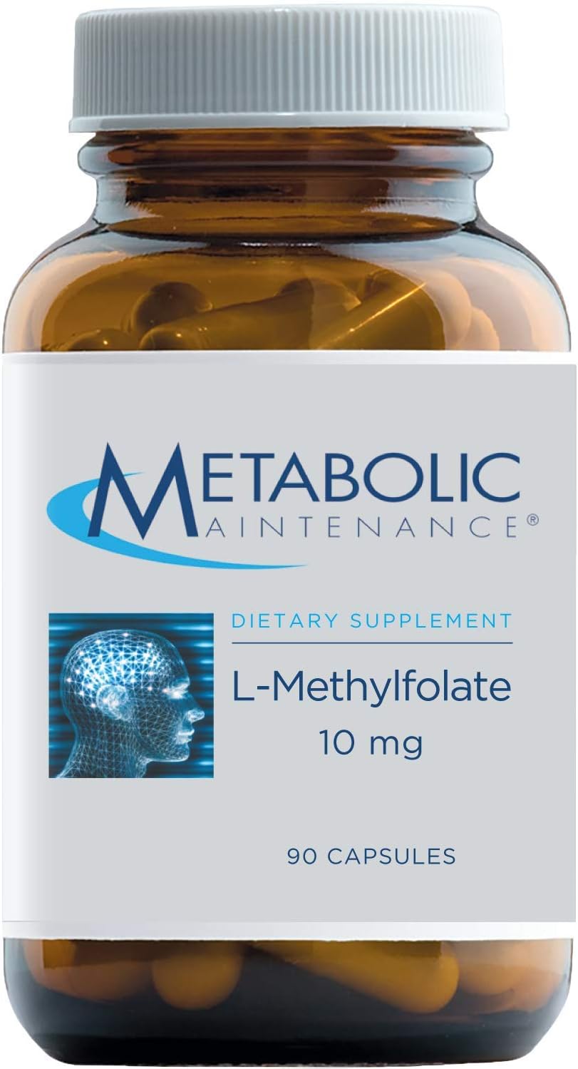 Metabolic Maintenance Brain Cell Support + L-Methylfolate 10mg - Citicoline, DMAE, Phosphatidylserine + Ginkgo to Support Memory + Focus (60 Caps), Methylated Folate for Daily Use (90 Caps)