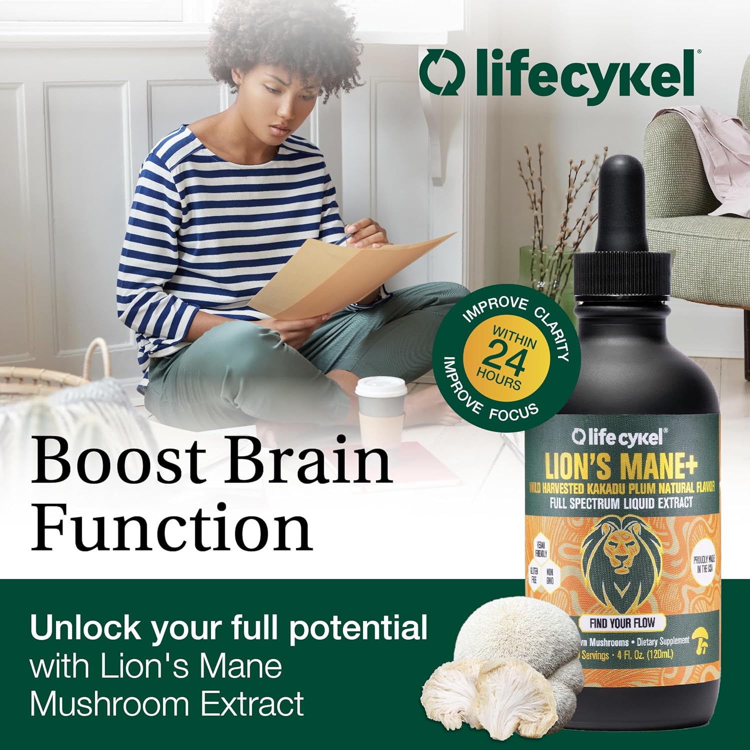 Lifecykel Lion’s Mane Mushroom Extract Review