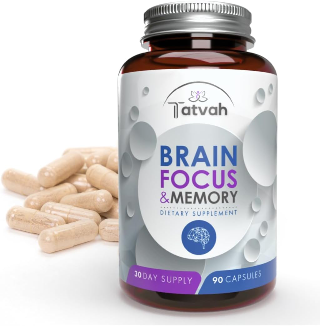 Memory Vitamins Brain for Women - Memory Supplement for Brain, Brain Supplements for Memory and Focus, Brain Fog Supplements for Women, Nootropics Brain Support Supplement, 90 Capsules
