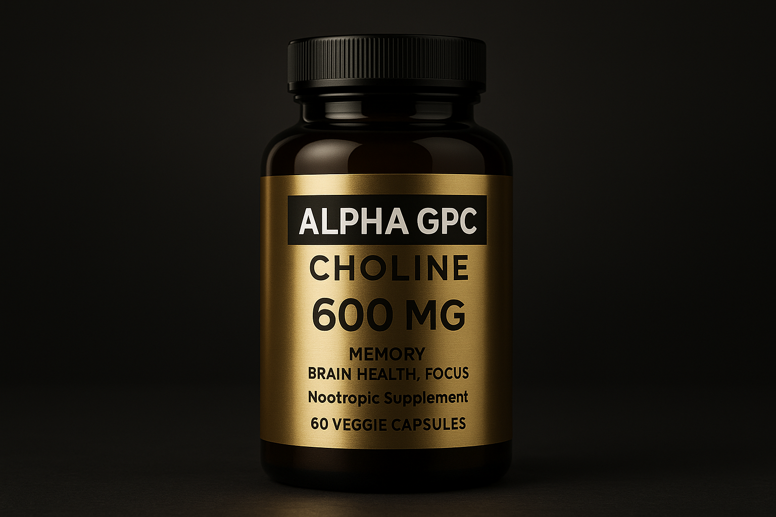 X Gold Health Alpha GPC Choline 600mg, Pure Nootropic Supplement, Veggie Capsules, Cognitive Enhancer for Memory, Brain Health  Focus