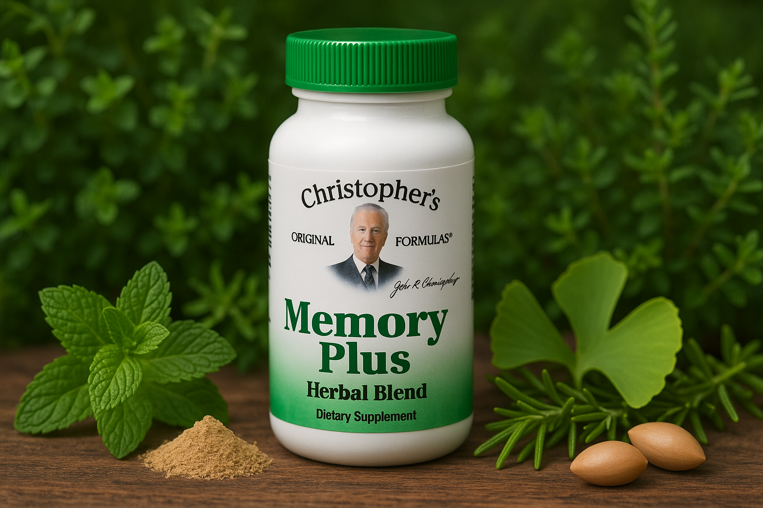 Christophers Original Formulas Memory Plus Herbal Blend - Brain Supplements for Memory  Focus - Supports Cognitive Function, Energy,  Alertness