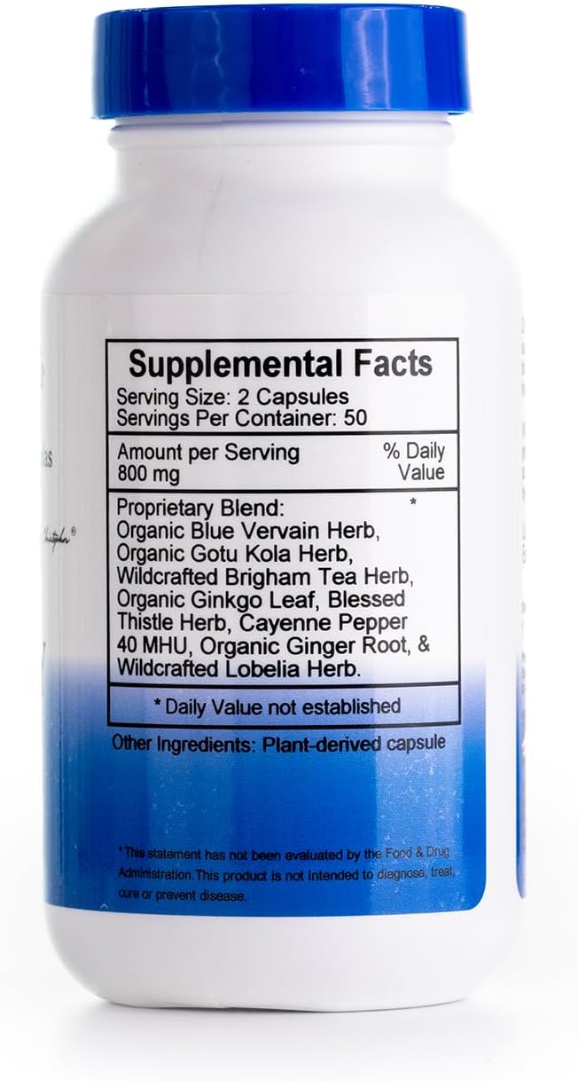 Christopher’s Original Formulas Memory Plus Herbal Blend – Brain Supplements for Memory & Focus – Supports Cognitive Function, Energy, & Alertness