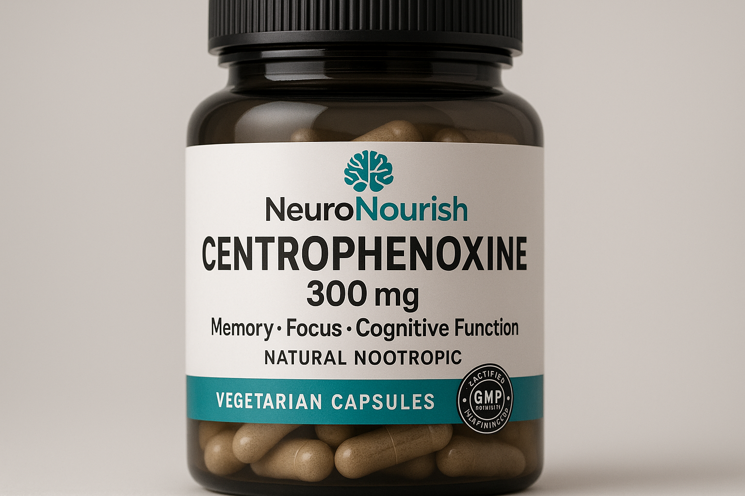 NeuroNourish (Centrophenoxine) 300mg - Vegetarian Capsules, 4-Month Supply, Natural Nootropic for Strengthening Memory, Focus,  Cognitive Function, GMP Certified, Made in USA