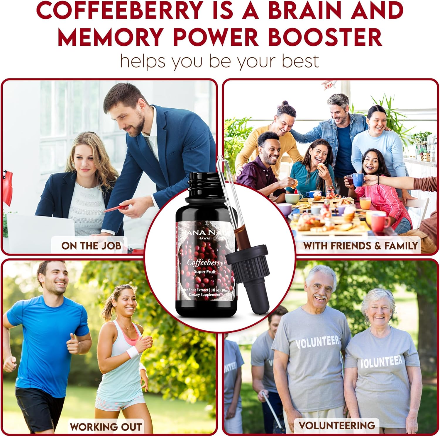 Hana Naia Coffeeberry: Whole Coffee Fruit Extract Supplement, 60-Day Supply, BDNF Brain Supplement, Focus Supplement and Cognitive Supplement, Brain Booster for Brain Health, 30ml Hana Naia Coffeeberry: Whole Coffee Fruit Extract Supplement, 60-Day Supply, BDNF Brain Supplement, Focus Supplement and Cognitive Supplement, Brain Booster for Brain Health, 30ml