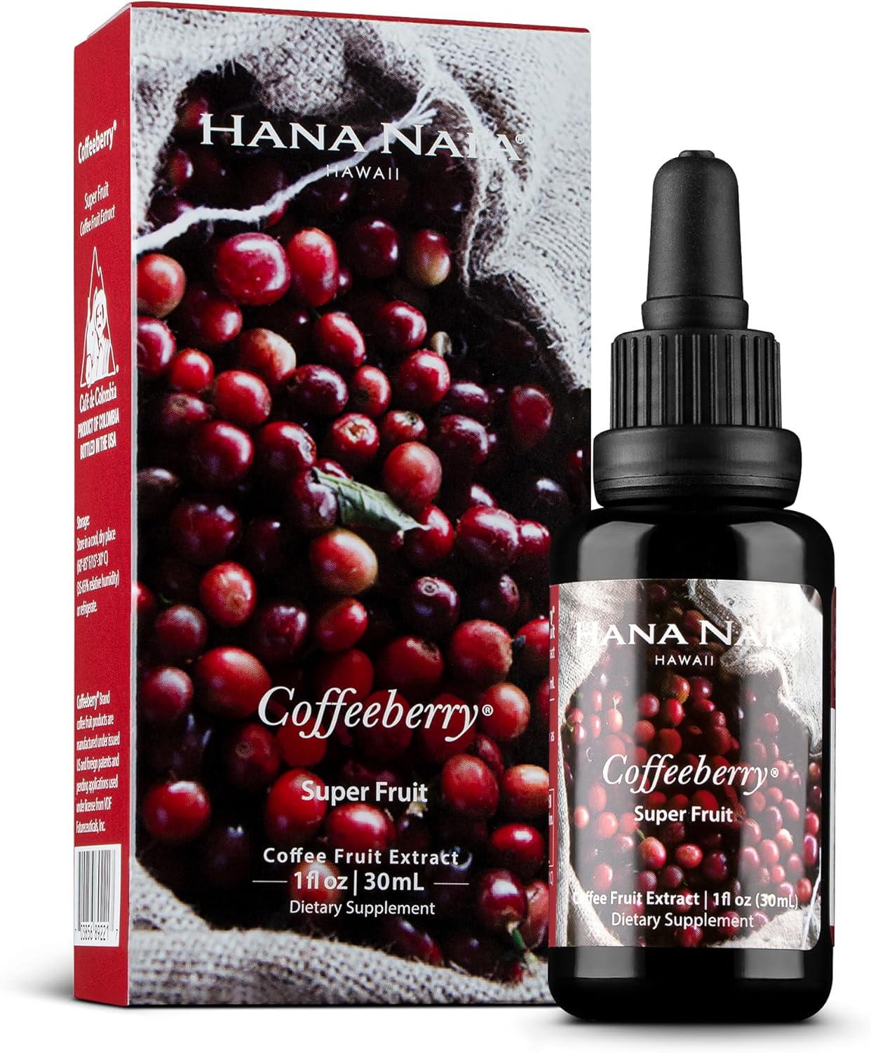 Hana Naia Coffeeberry: Whole Coffee Fruit Extract Supplement, 60-Day Supply, BDNF Brain Supplement, Focus Supplement and Cognitive Supplement, Brain Booster for Brain Health, 30ml Hana Naia Coffeeberry: Whole Coffee Fruit Extract Supplement, 60-Day Supply, BDNF Brain Supplement, Focus Supplement and Cognitive Supplement, Brain Booster for Brain Health, 30ml