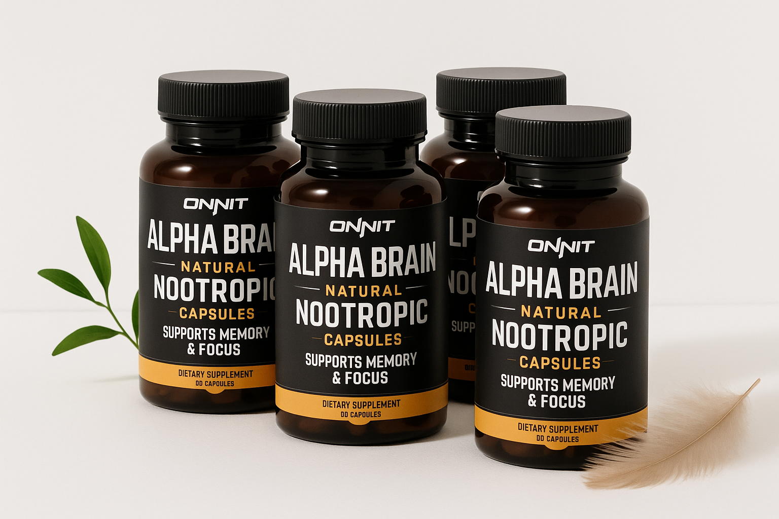 ONNIT Alpha Brain Nootropic Capsules for Men Women, IGEN Non-GMO Tested Memory, Focus Mental Clarity, with L-Theanine and Vitamin B6, Count Each, Pack of (360 Capsules) ONNIT Alpha Brain Nootropic Capsules for Men Women, IGEN Non-GMO Tested Memory, Focus Mental Clarity, with L-Theanine and Vitamin B6, Count Each, Pack of (360 Capsules)