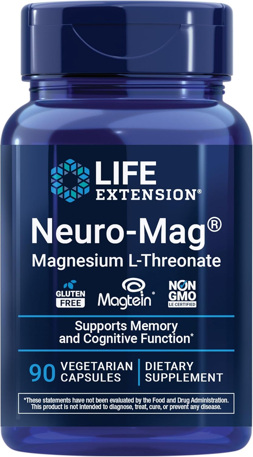 Neuro-Mag Magnesium L-Threonate, Memory Health, Quick Thinking, Cognitive Health Support, Vegetarian, Vegetarian Capsules Neuro-Mag Magnesium L-Threonate, Memory Health, Quick Thinking, Cognitive Health Support, Vegetarian, Vegetarian Capsules
