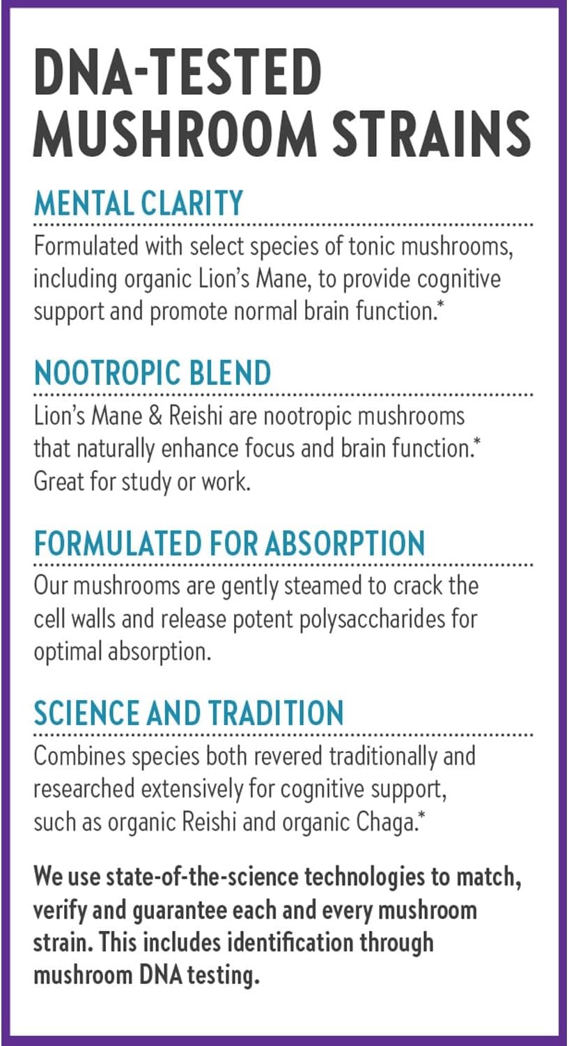 New Chapter Lions Mane + Reishi Mushroom - LifeShield Mind Force for Mental Clarity with Organic Reishi Mushroom + Vegan + Non-GMO, Nootropic Ingredients - ct New Chapter Lions Mane + Reishi Mushroom - LifeShield Mind Force for Mental Clarity with Organic Reishi Mushroom + Vegan + Non-GMO, Nootropic Ingredients - ct