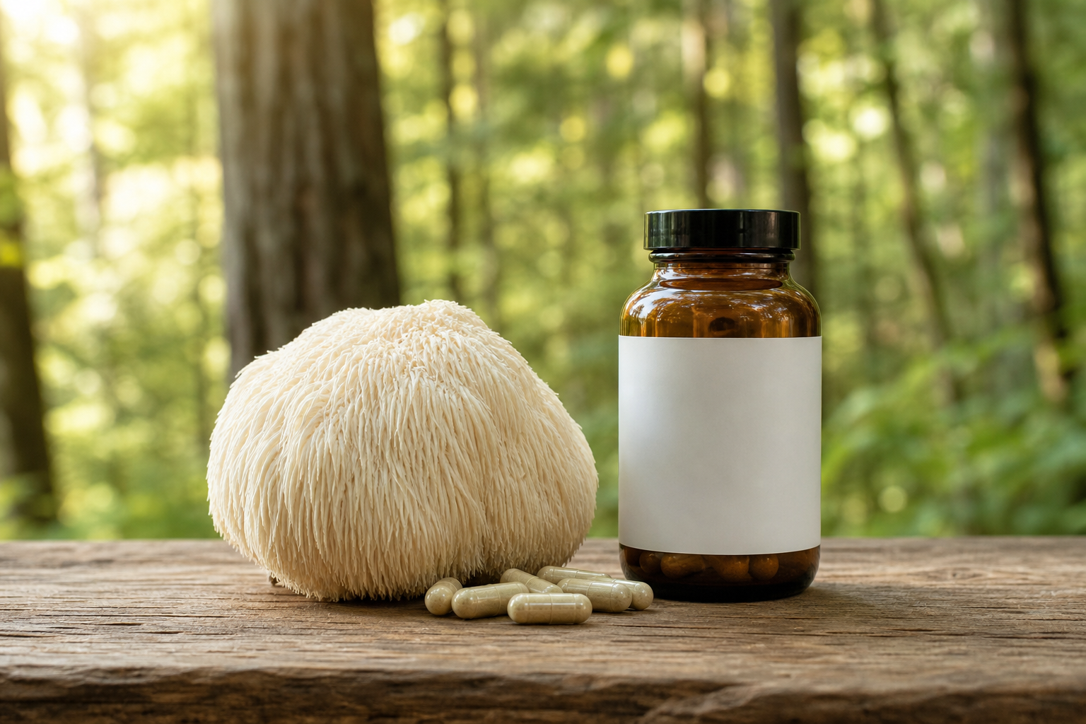 Oregon’s Wild Harvest Lion’s Mane Plus Brain & Memory Support with Vitamins & Ginkgo, Organic, 60 Count